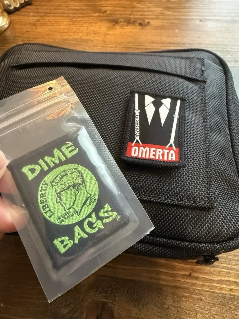 Dime Bags x OMERTÀ - 7” Black “The Boss” Padded Protective Smell-Proof Pouch NWT